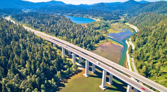 Die A6 Autobahn in Kroatien