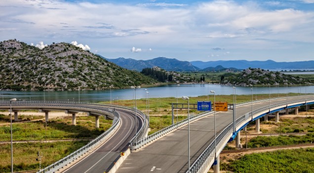 Die A1 Autobahn von Zagreb nach Dubrovnik.